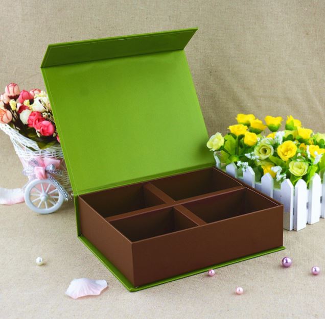 Yeşil Çay Hediye Kağıt Kutusu Kitap Tarzı Manyetik Kutu Green Tea Gift Paper Box Book Style Magnetic Box
